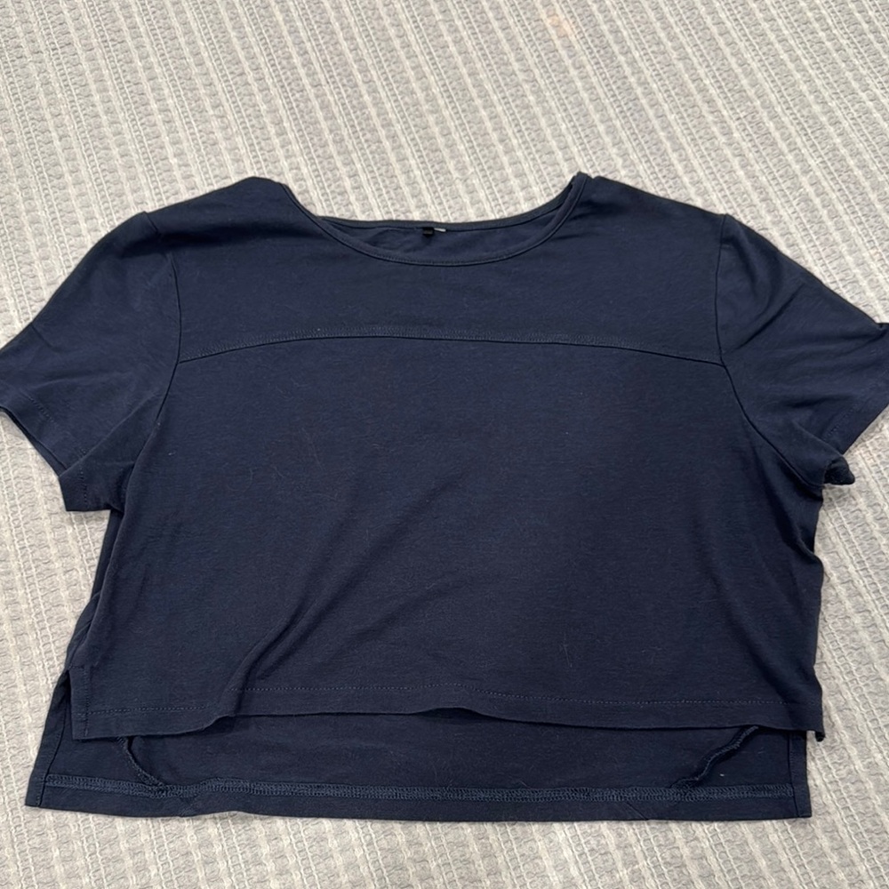 Alphalete Navy Blue Crop Top